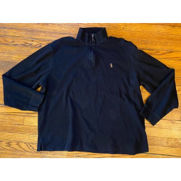 Polo Ralph Lauren Estate Rib Sweater Men’s Sweatshirt XL Black, Brown Pony - Picture 1 of 10